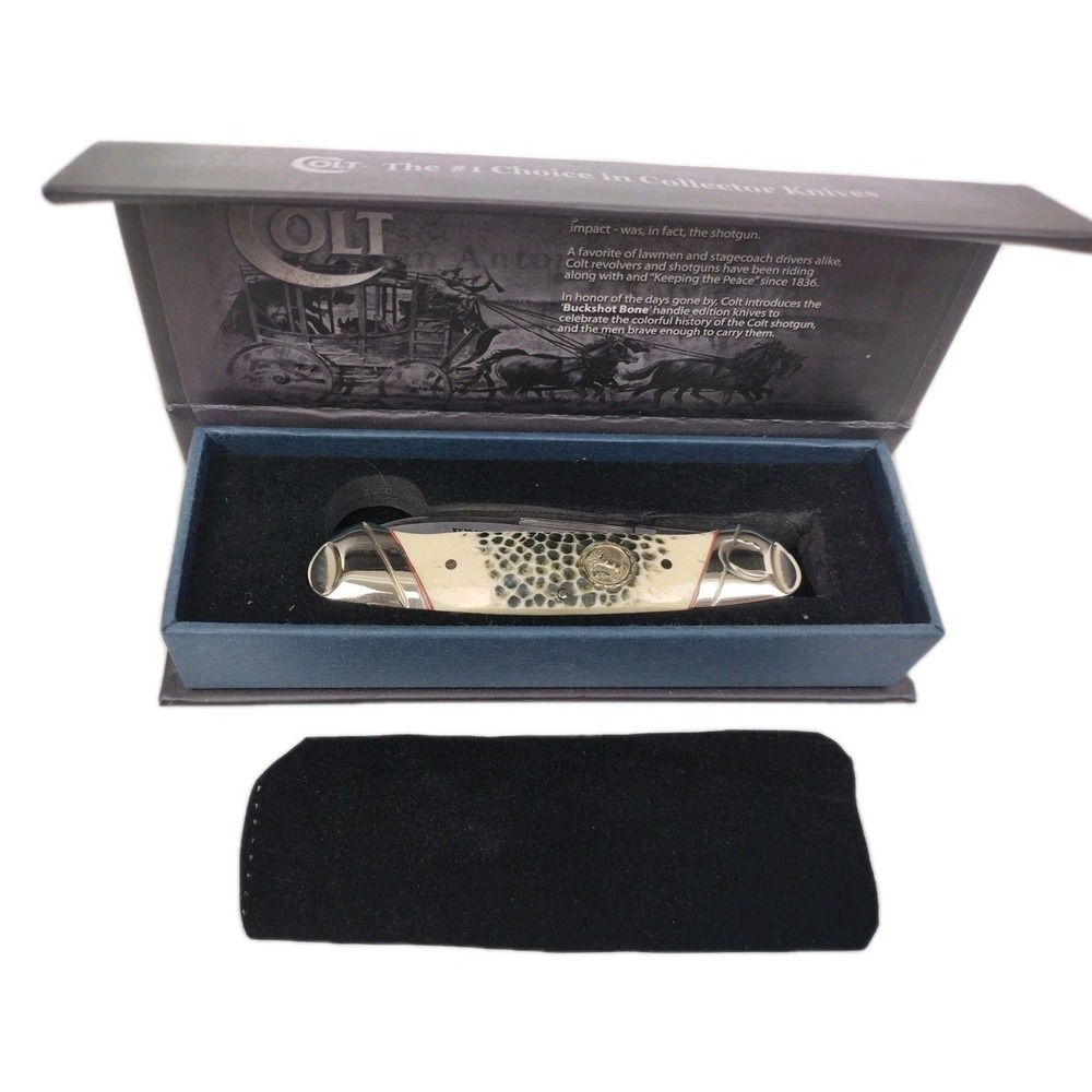 Colt Keeping The Peace CT482 2 Blade Shotgun Rifle Buckshot Bone Trapper Knife